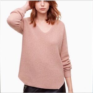 Wilfred Free Blush Wolter Wool Knit Sweater.